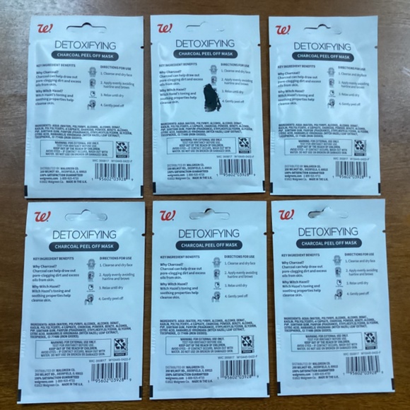 Walgreens Detoxifying Charcoal Peel Off Masks 14.7 ml Charcoal * Witch Hazel - Picture 4 of 4
